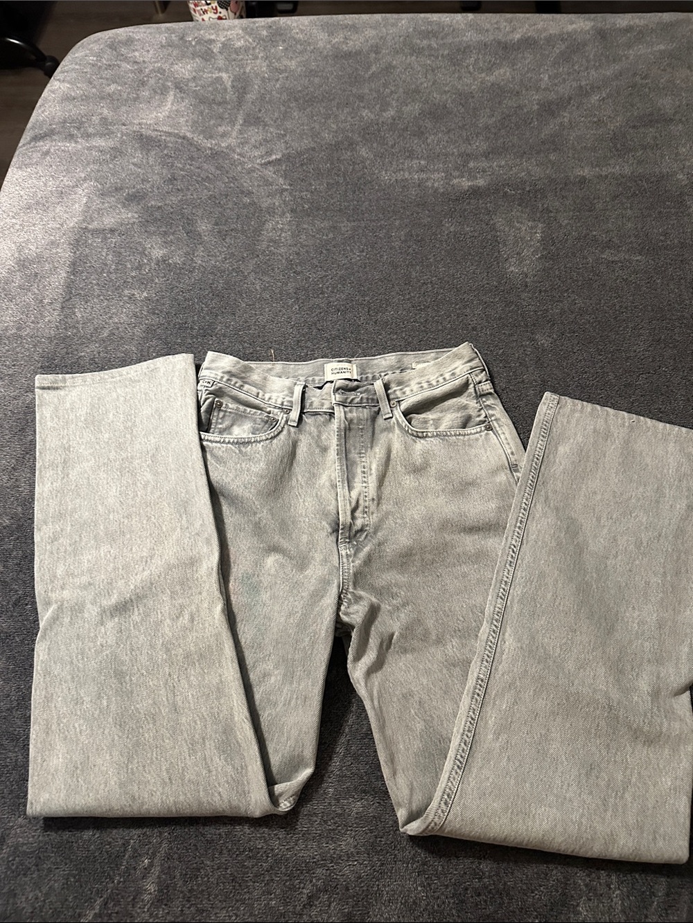 Citizens Of Humanity Light Gray Straight Jeans